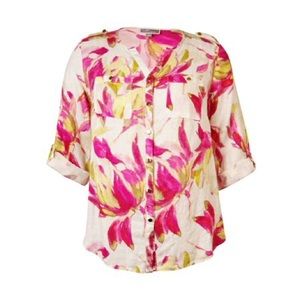 Linen Button Down Blouse from JM Collection